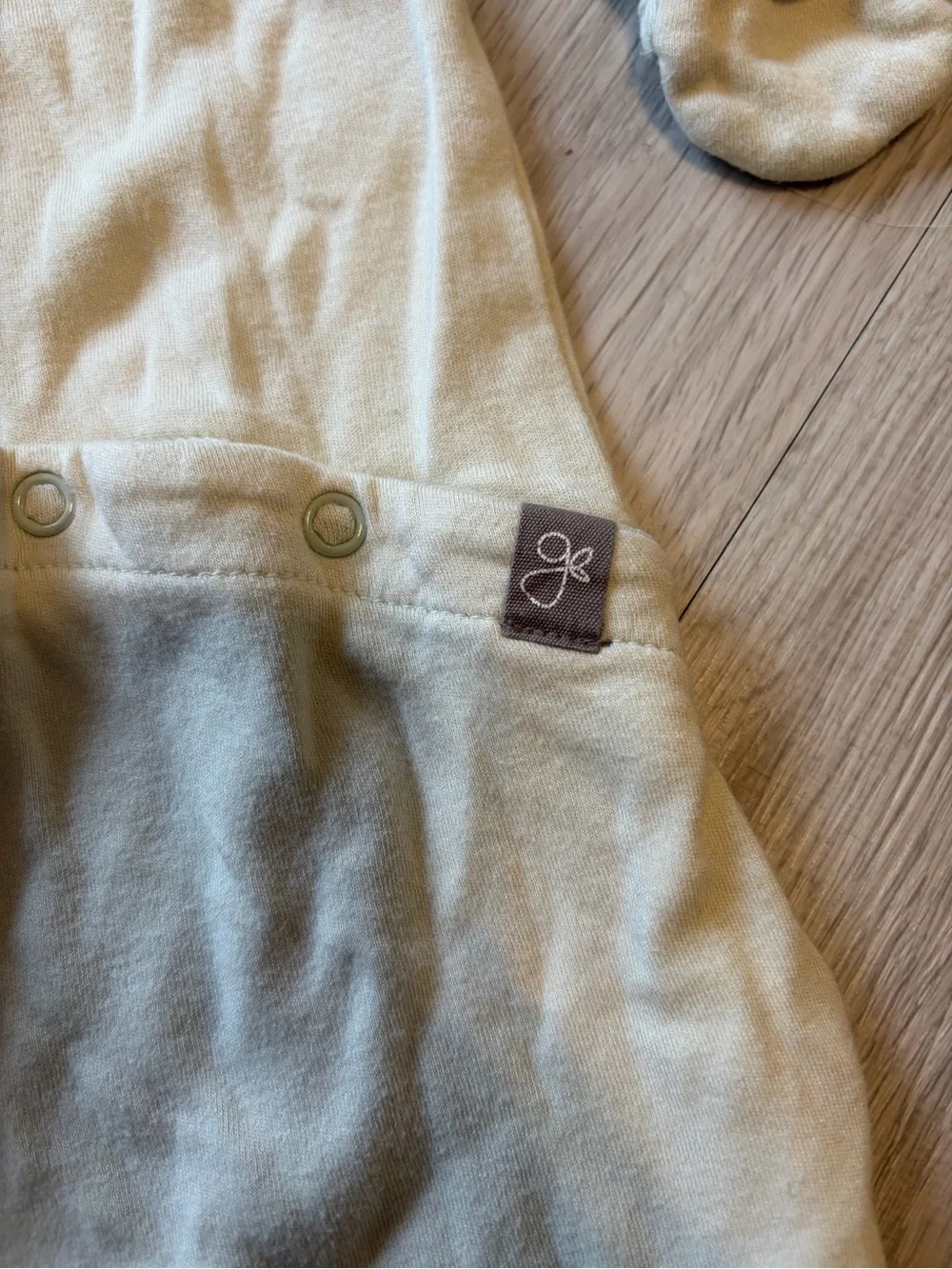 Cream Footed Baby One-Piece Zip Sleep and Play